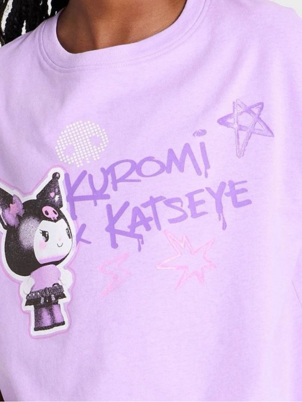 Girls Katseye x Kuromi short sleeve front and back graphic t-shirt Medium